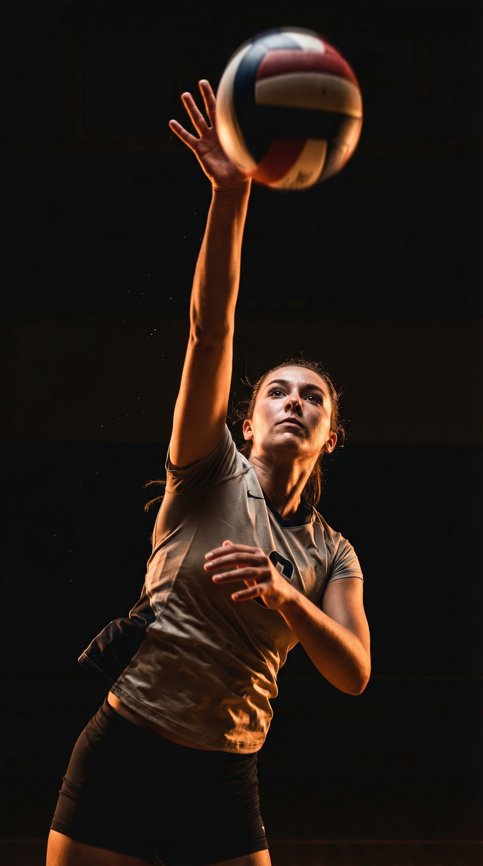 Volleyball player in action